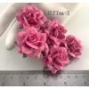 25 Medium 1.5" Solid Pink Sweet Moon Roses 
