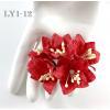 50 Red Lily Mulberry Paper Flowers