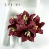 50 Solid Burgundy Lily Paper Flowers