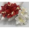 50 Mixed JUST White and Red Lily Paper Flowers