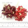 50 Mixed JUST Red and Burgundy Lily Paper Flowers