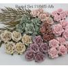 40 Mixed Paper Roses Craft flowers 