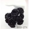 25 Black LARGE Paper Roses - SALE -