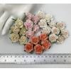 50 Size 1" or 2.5cm Mixed 5 Open Roses Pastel-B (2/15/98/147/921)