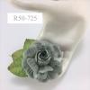 6 Olive Gray Large Mulberry Paper Roses