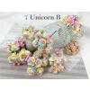 50 Unicorn Dyed Paper flowers (R3/5/21/40/43/CA1/LY1) 