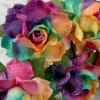 50 Special Hand Dyed Candy Color Paper Flowers