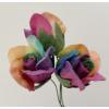 10 Special Dyed Candy Color Puffy Semi Rose Buds