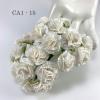 50 Size 1" White Carnation Paper Flowers