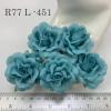 25  Large 2" Solid Light Turquoise Sweet Moon Roses
