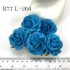 25  Large 2" Solid Turquoise Sweet Moon Roses