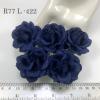 25 Large 2" Solid Dark Navy Blue Roses