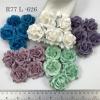 Mixed Purple Turquoise White Large Artificial Handmade Mulberry Paper flowers for crafts or wedding from Thailand