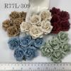 25 Large 2" Mixed 4 Colors Roses (104/148/153/167/170)