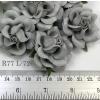 25 Large 2"  Solid Steel Gray Roses