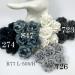 Black Gray White Large Artificial Handmade Mulberry Paper Flowers Roses for crafts or wedding from Thailand