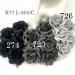  Mixed Black Gray Large Artificial Handmade Mulberry Paper Flowers Roses for crafts or wedding from Thailand