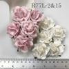 Soft Pinks and White Large Artificial Handmade Mulberry Paper Flowers Roses for crafts or wedding from Thailand