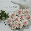 White - Soft Pink Center Large Artificial Handmade Mulberry Paper Flowers Roses for crafts or wedding from Thailand