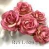 25 Large 2" Cream - Pink Edge Roses