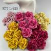 Mixed Yellow Pink Large Sweet Moon Paper Roses for wedding and craft, supply by iamroses Thailand