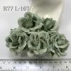 25 Large 2" Solid Dusty Green Sweet Moon Roses