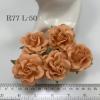 25 Large 2" Solid Peach Sweet Moon Roses 