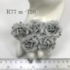 25 MEDIUM 1.5" Steel Gray Sweet Moon Roses (M)