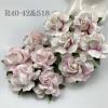 25 Large  2" or 5 cm - Mixed Pink EDGE and Pink Bottom Roses