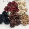50 Medium May Roses (1-1/2"or3.75cm) Mixed 5 Colors Flower (104/148/153/252/274)