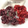 50  Medium May Roses (1-1/2"or3.75cm) Mixed JUST Red - Burgundy Flowers
