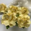  50 Medium 1.5" Solid Soft Yellow May Roses