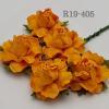 50 Small 1" Solid Tangerine May Roses