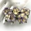 50 Small 1" Cream - Purple EDGE May Roses