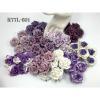 25 Large 2" Mixed 10 Purple Roses (NEW)