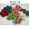 25 Large 2" Christmas Mixed Roses (NEW)