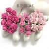 100 Mini 1/4" or 1cm Mixed 3 Pink Open Roses (2/3/4)