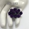  100 Mini 1/4" Dark Plum Purple Open Roses