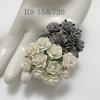 100 Size 5/8" or 1.5 cm Mixed JUT Steel Gray - White Open Roses 