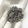 100 Size 5/8" or 1.5 cm Steel Gray Open Roses