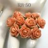 100 Size 1/2" or 1.5 cm Solid Peach Open Flowers