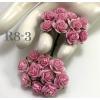 100 Size 1/2" or 1.5 cm Solid Pink Open Roses