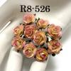 100 Size 1/2" or 1.5 cm Yellow - Pink EDGE Open Roses