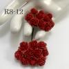 100  Size 5/8" or 1.5 cm Solid Red Open Roses