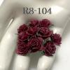 100 Size 5/8" or 1.5 cm Solid Burgundy Open Roses