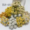  100 Size 1/2" or 1.5 cm Mixed Yellow Open Roses