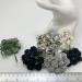 Black grey Artificial Mulberry Handmade Paper Flowers for Wedding Crafts and Scrapbook from Iamroses, Thailand