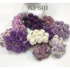 100 Size 3/4" or 2cm Mixed All Purple Open Roses