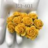 100 Size 3/4" or 2cm Solid YELLOW Open Roses
