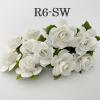 50 Size 1" or 2.5 cm SNOW White Roses ((Pre-Order) 